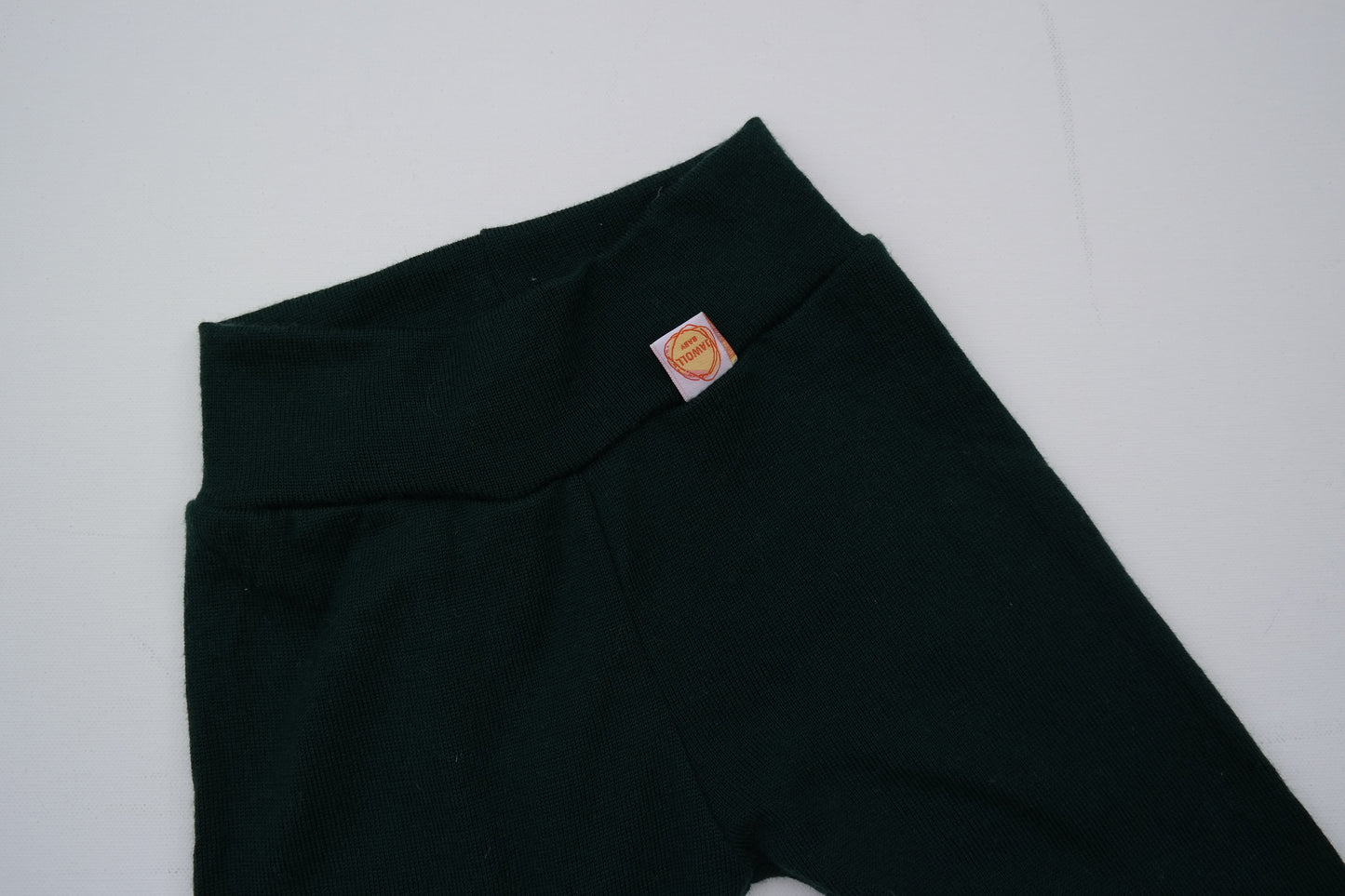 Leggings Kleinkinder 110/116 aus 100% Upcycling Wolle in Smaragdgrün