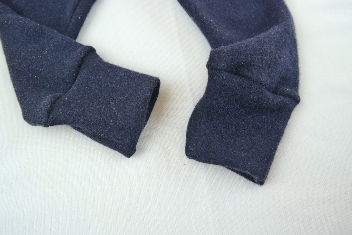 Upcycling wool walk outdoor trousers for toddlers size 98/104 in mustard yellow