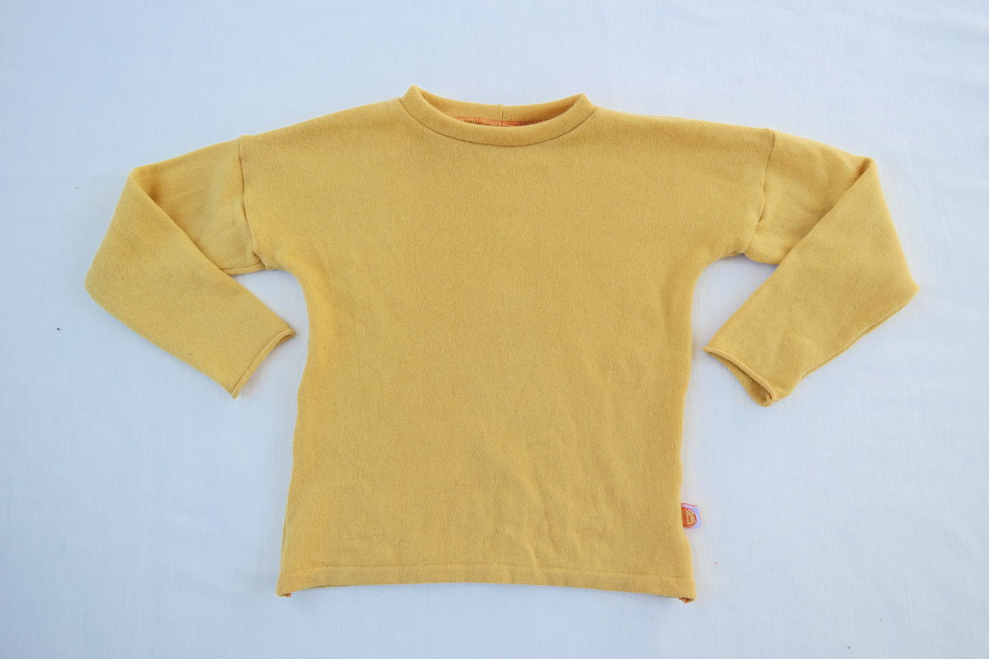 Sweater for toddlers children 110/116 made of upcycled cashmere in blue beige striped