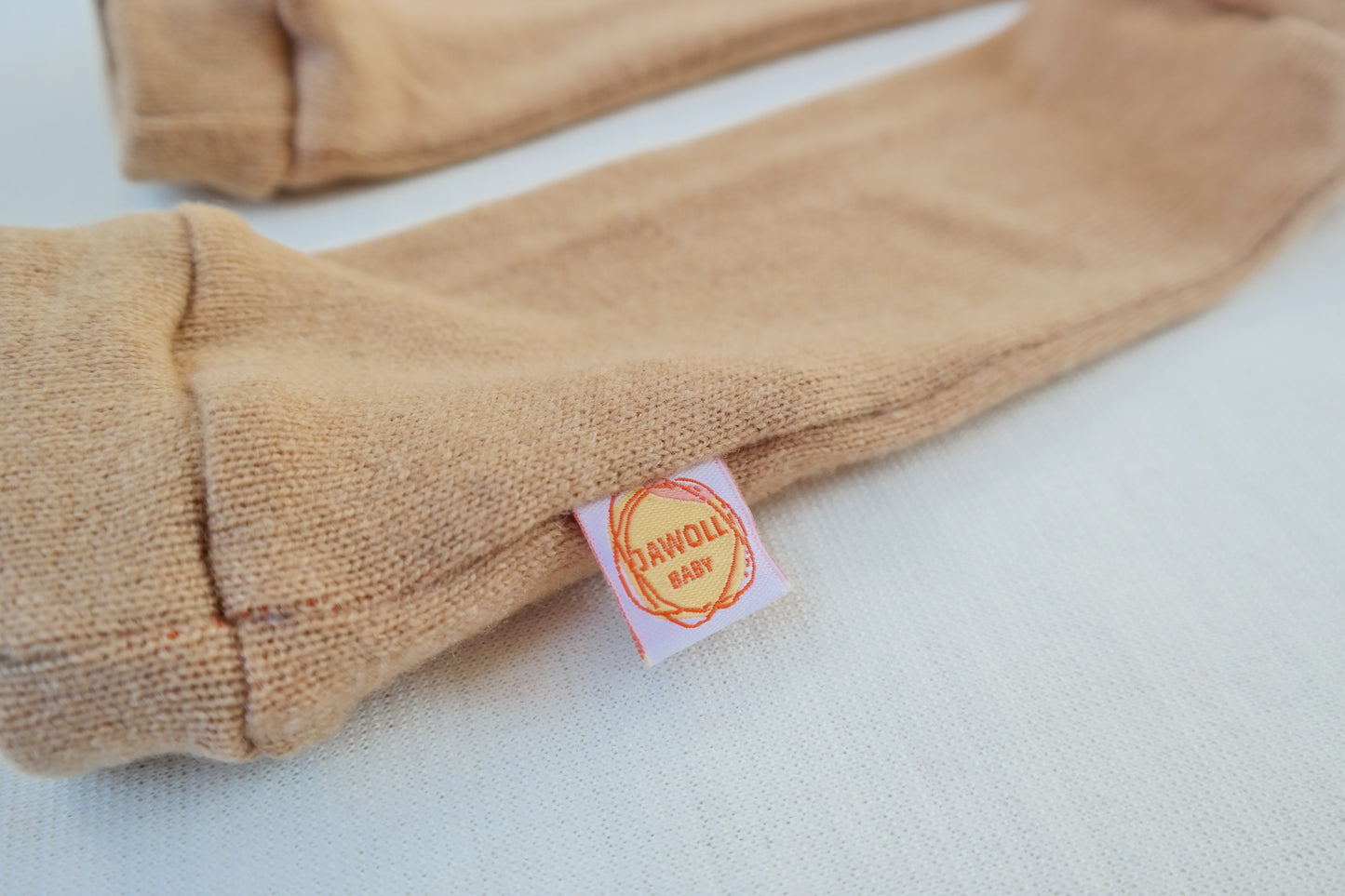 Leg warmers for babies made from upcycled cashmere in light blue