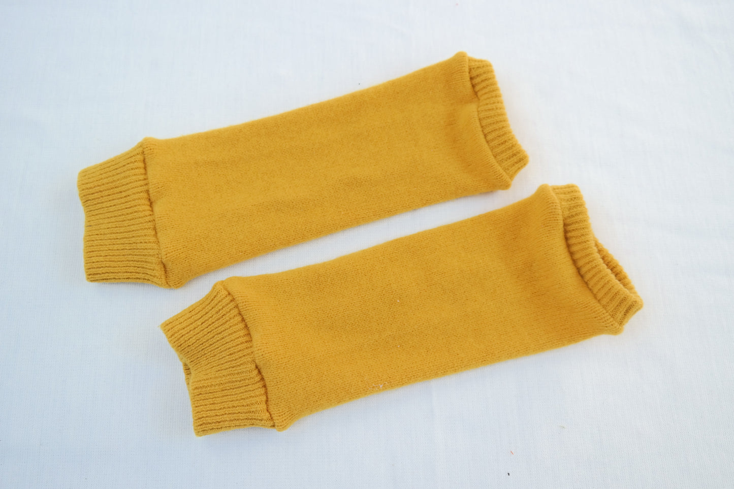 Leg warmers for toddlers 1-3 years made from upcycled cashmere and silk in rust brown