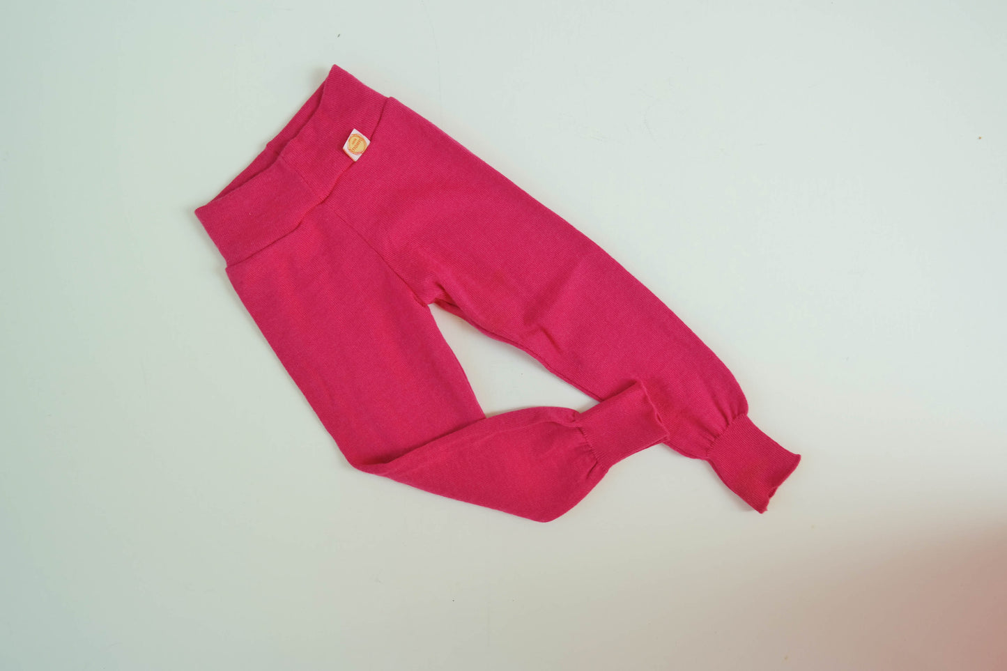 Leggings für Kleinkinder 86/92 aus 100% Upcycling Wolle in Pink mit Makel - Jawoll Baby