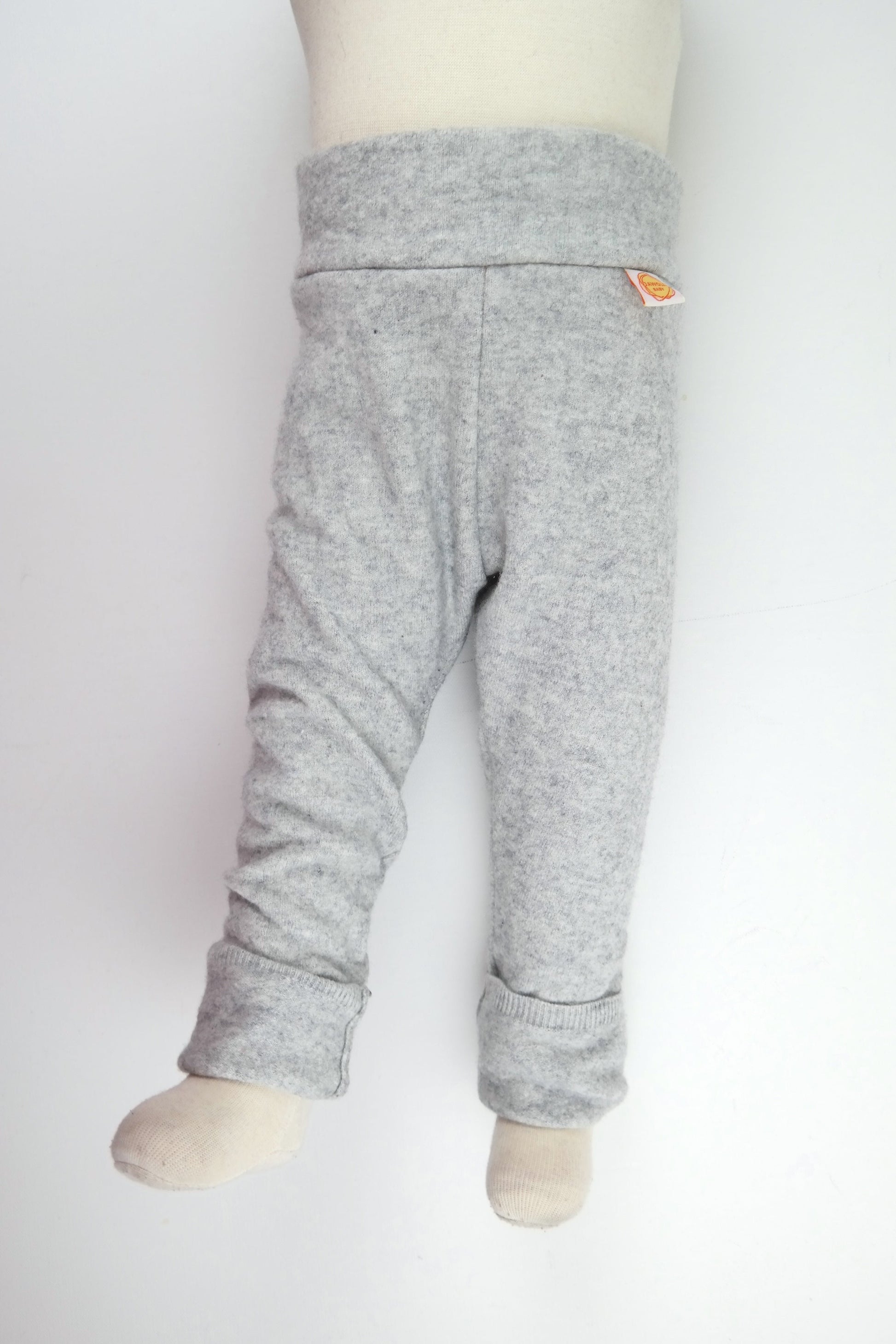 Outdoor-Hose für Kleinkinder 86/92 aus Upcycling Wolle in Hellgrau - Jawoll Baby