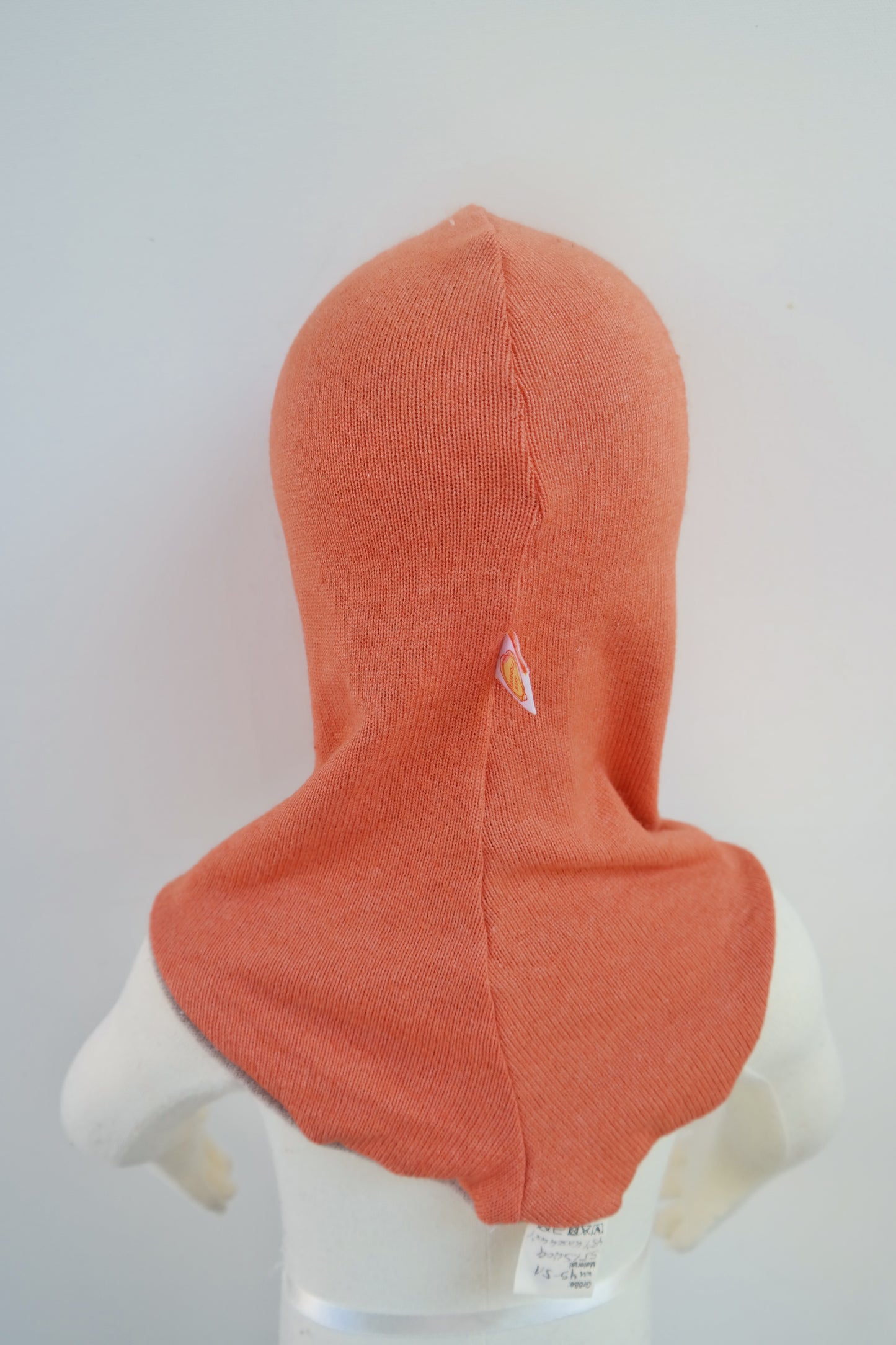 Wende-Schlupfmütze für Kleinkinder KU 49-51 aus Upcycling Seide & Kaschmir in Rostorange und Beige - Jawoll Baby