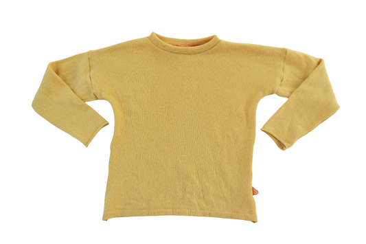 Pullover für Kleinkinder Kinder 110/116 aus 100% Upcycling Kaschmir in Gelb