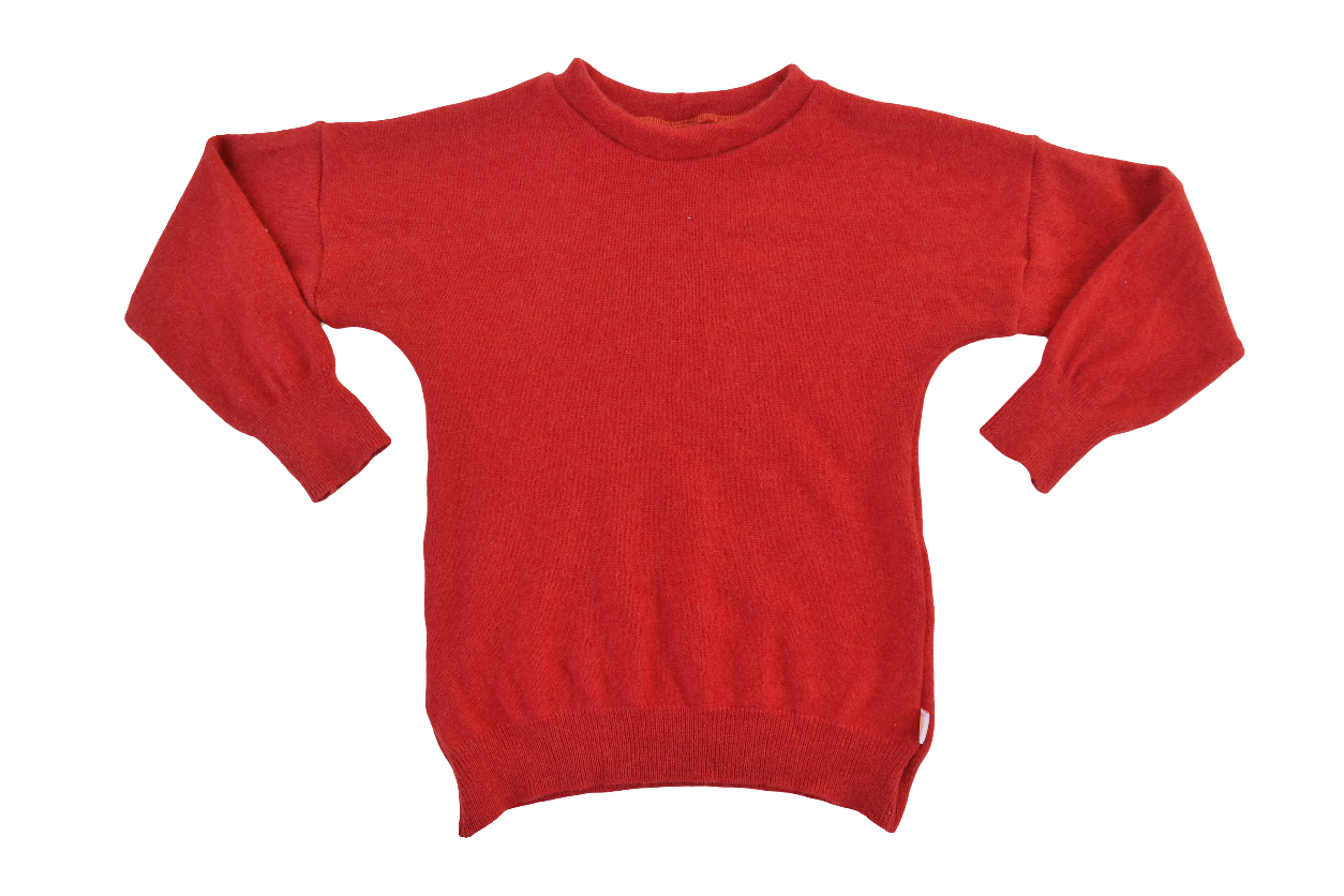 Sweater for toddlers children 110/116 made of upcycled cashmere in blue beige striped