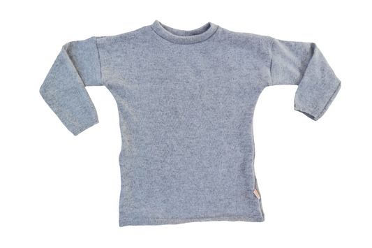 Pullover für Kleinkinder 98/104 aus Upcycling Kaschmir in Grau