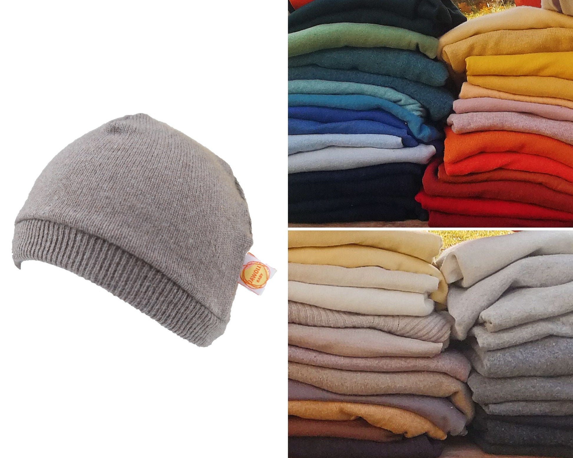 Mütze für Babys und Kleinkinder aus Upcycling Wolle oder Kaschmir in der Farbe deiner Wahl - Jawoll Baby