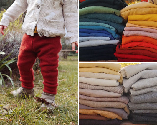 Outdoorhose für Babys und Kleinkinder aus Upcycling Wollwalk in deiner Wunschfarbe - Jawoll Baby