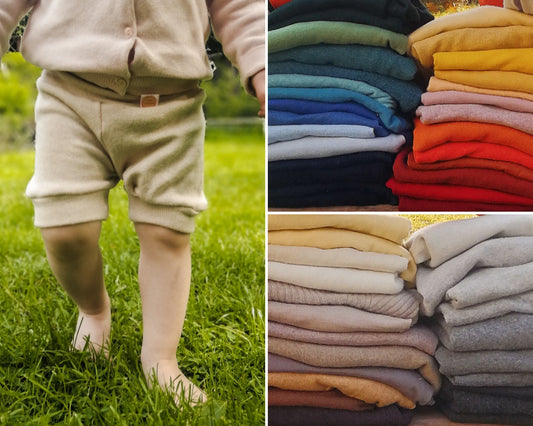 Kurze Hose Shorts für Babys und Kinder aus Upcycling Wolle in deiner Wunschfarbe - Jawoll Baby