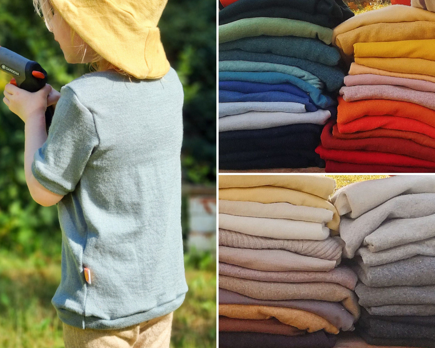T-Shirt für Babys und Kleinkinder aus Upcycling Wolle in der Farbe deiner Wahl - Jawoll Baby