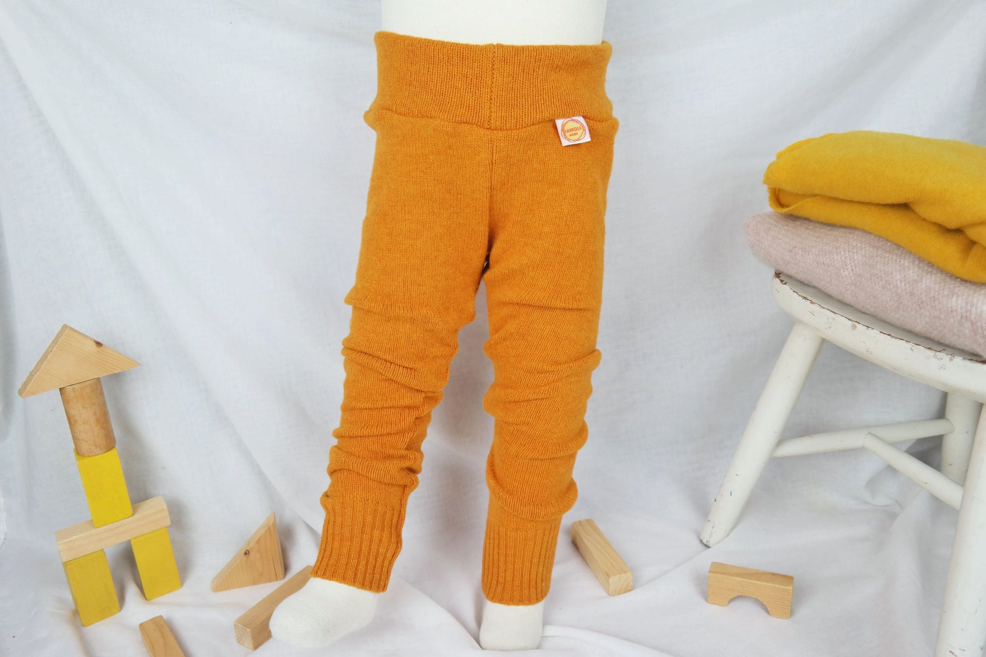 Leggings für Babys und Kinder aus Upcycling Wolle oder Kaschmir in deiner Wunschfarbe Größe 86 bis 128 - Jawoll Baby