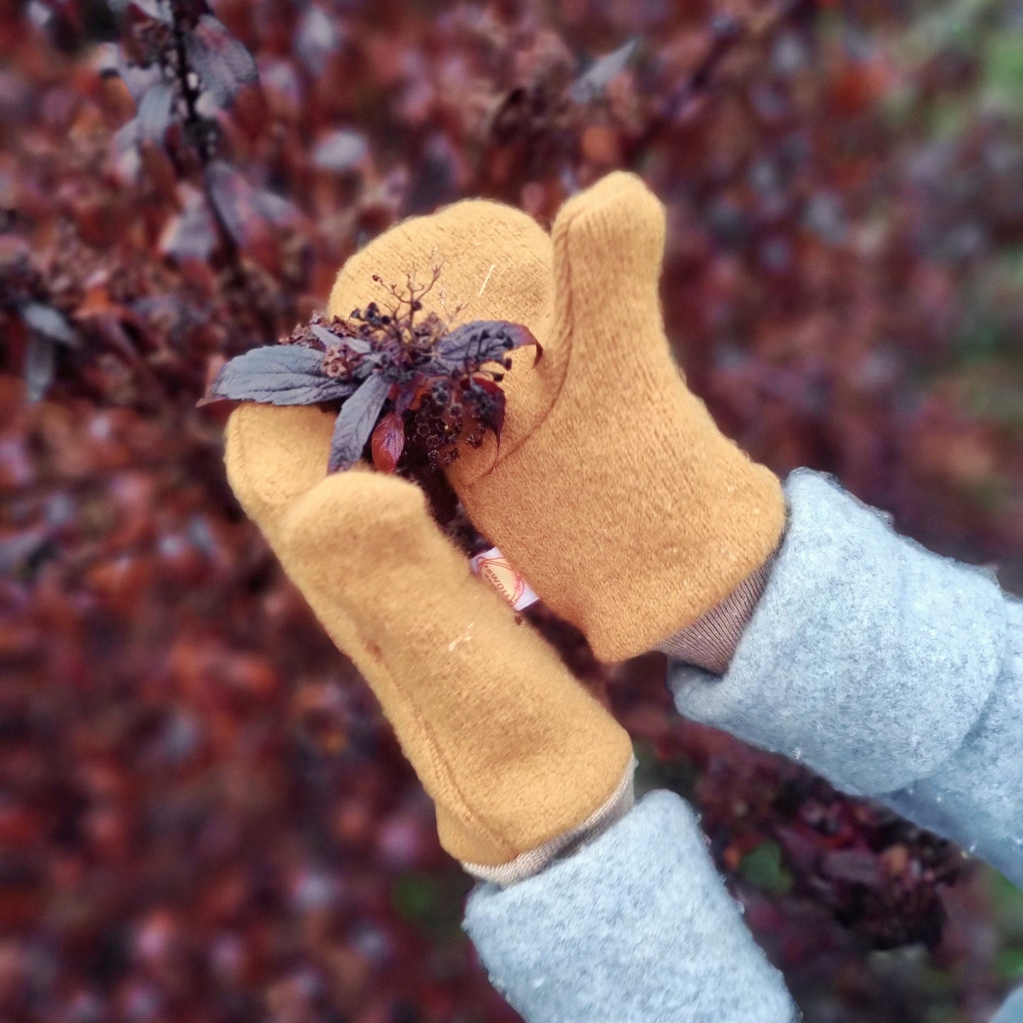 Handschuhe Fäustlinge für Kinder 3-5 J aus Upcycling Kaschmir & Wolle in Hellblau und Blau - Jawoll Baby