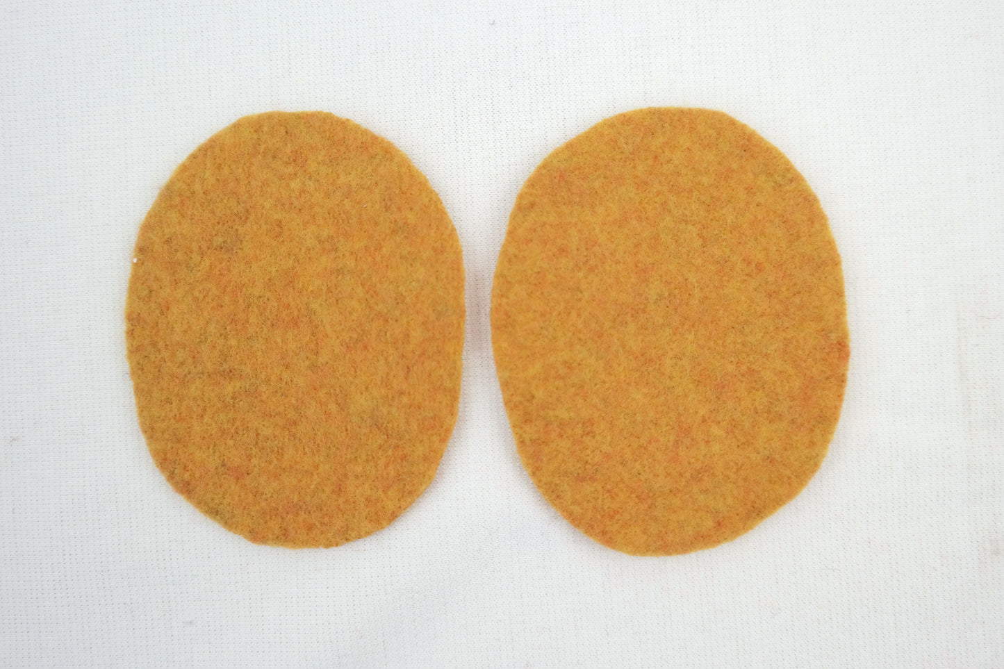 1 Paar Wollwalk Flicken Patches Upcycling-Wolle zum Wollkleidung reparieren in Senfgelb Oval-Form - Jawoll Baby