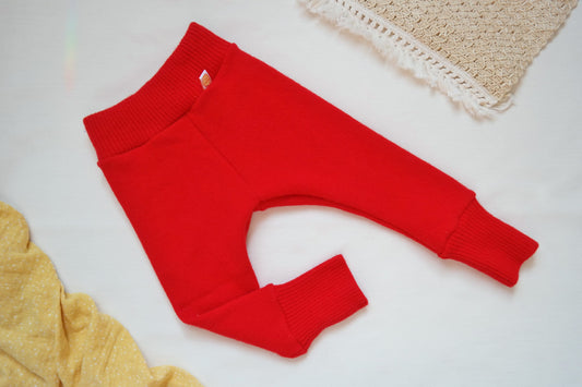 Wollwalk Outdoor-Hose für Kleinkinder Größe 86/92 Upcycling 100% Wolle in Rot - Jawoll Baby
