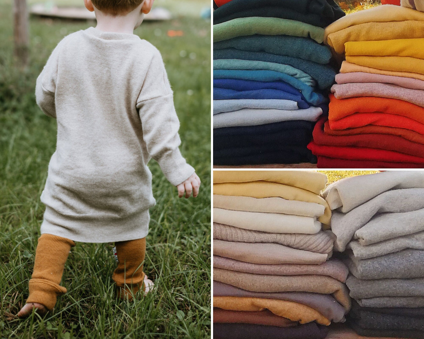 Langarmkleid Unisex für Babys und Kleinkinder aus Upcycling Wolle oder Kaschmir in der Farbe deiner Wahl - Jawoll Baby