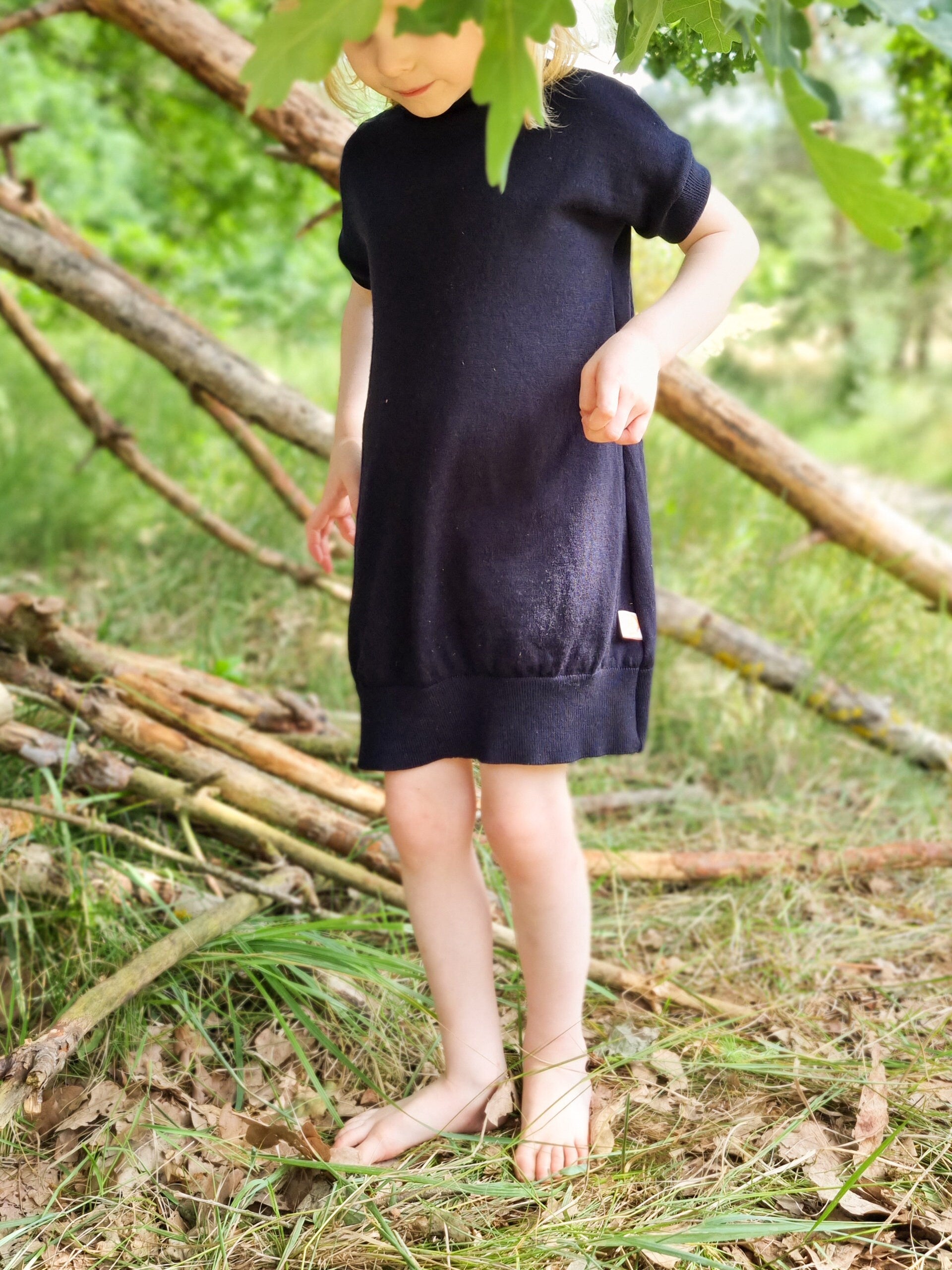 Kurzarmkleid Longshirt Unisex für Babys und Kleinkinder aus Upcycling Wolle in der Farbe deiner Wahl - Jawoll Baby