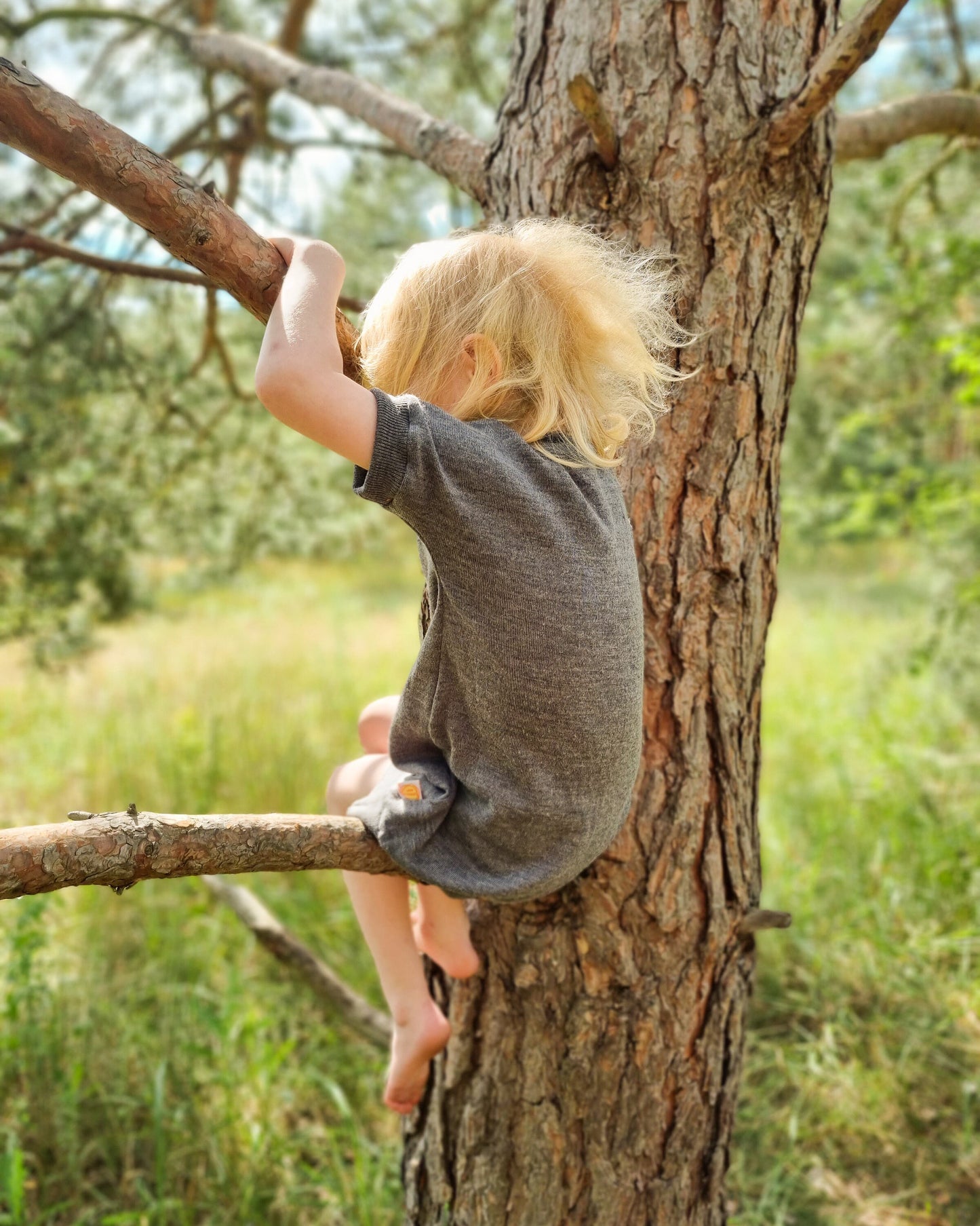 Kurzarmkleid Longshirt Unisex für Babys und Kleinkinder aus Upcycling Wolle in der Farbe deiner Wahl - Jawoll Baby