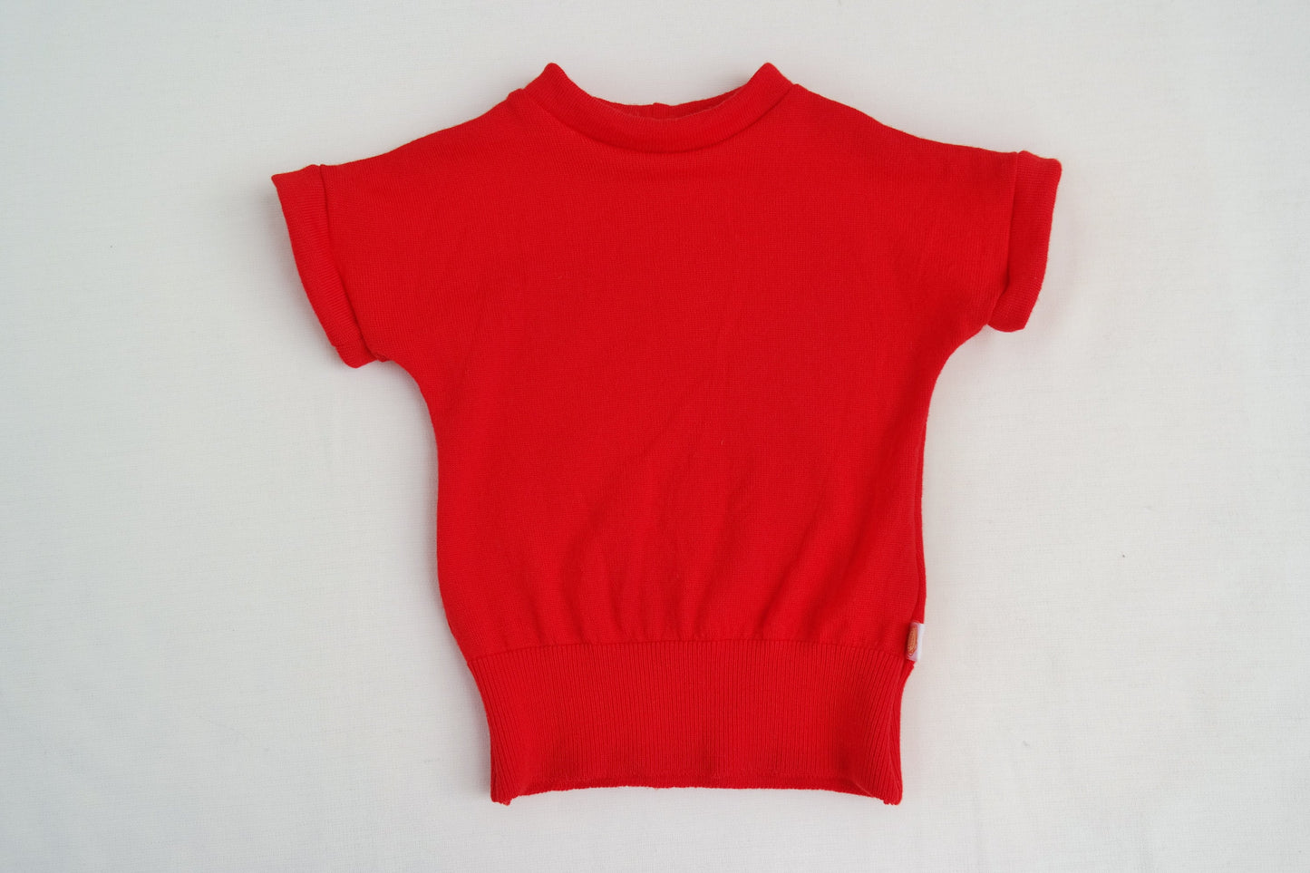 T-Shirt für Babys 86/92 aus leichter Upcycling Wolle in Rot - Jawoll Baby