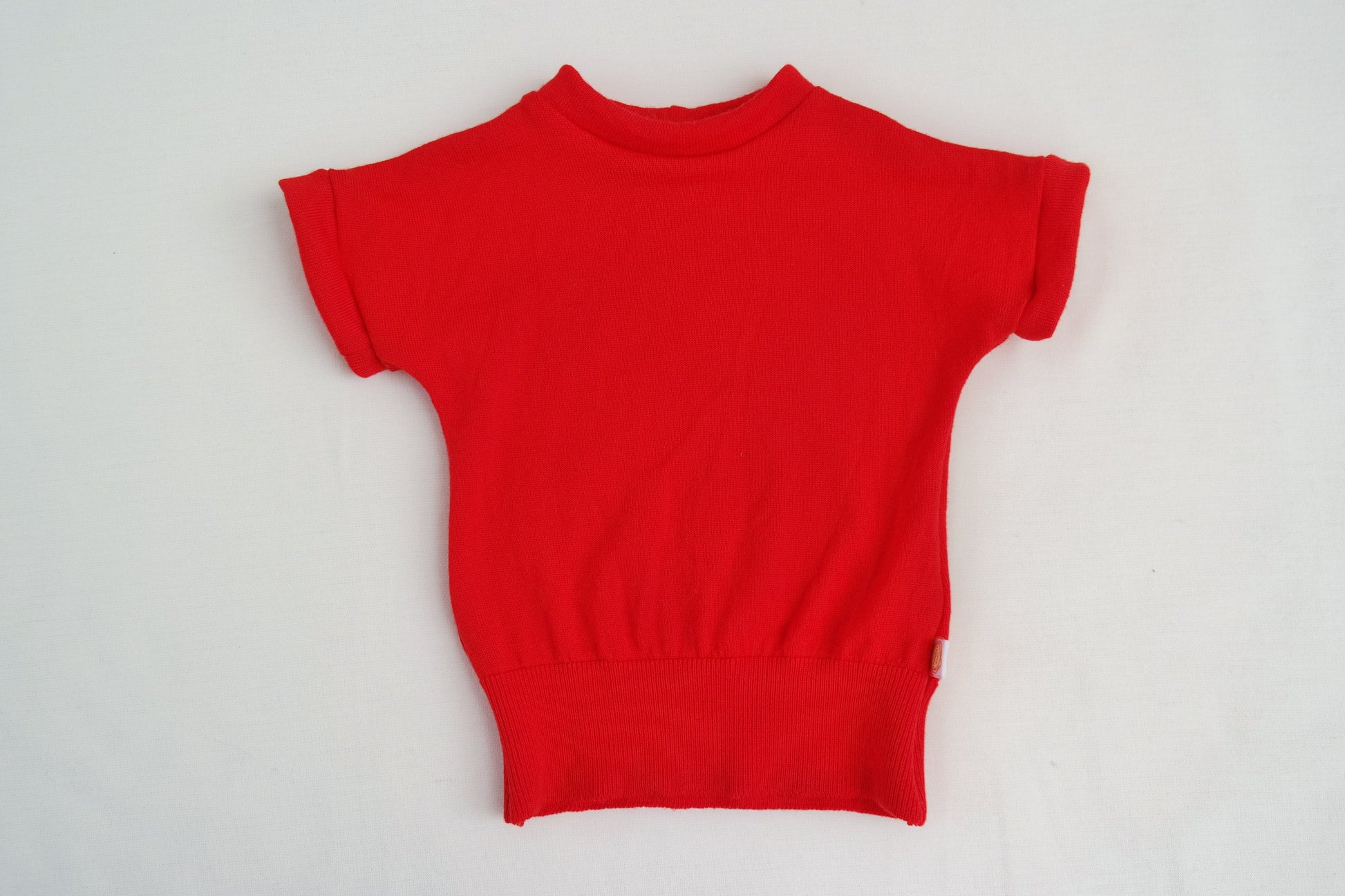 T-Shirt für Babys 86/92 aus leichter Upcycling Wolle in Rot - Jawoll Baby