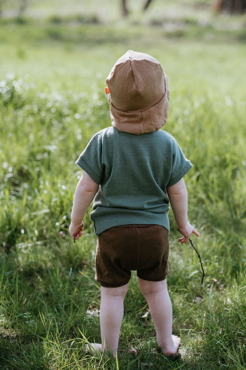 T-Shirt Unisex für Babys und Kinder aus leichter Upcycling Wolle in der Farbe deiner Wahl - Jawoll Baby