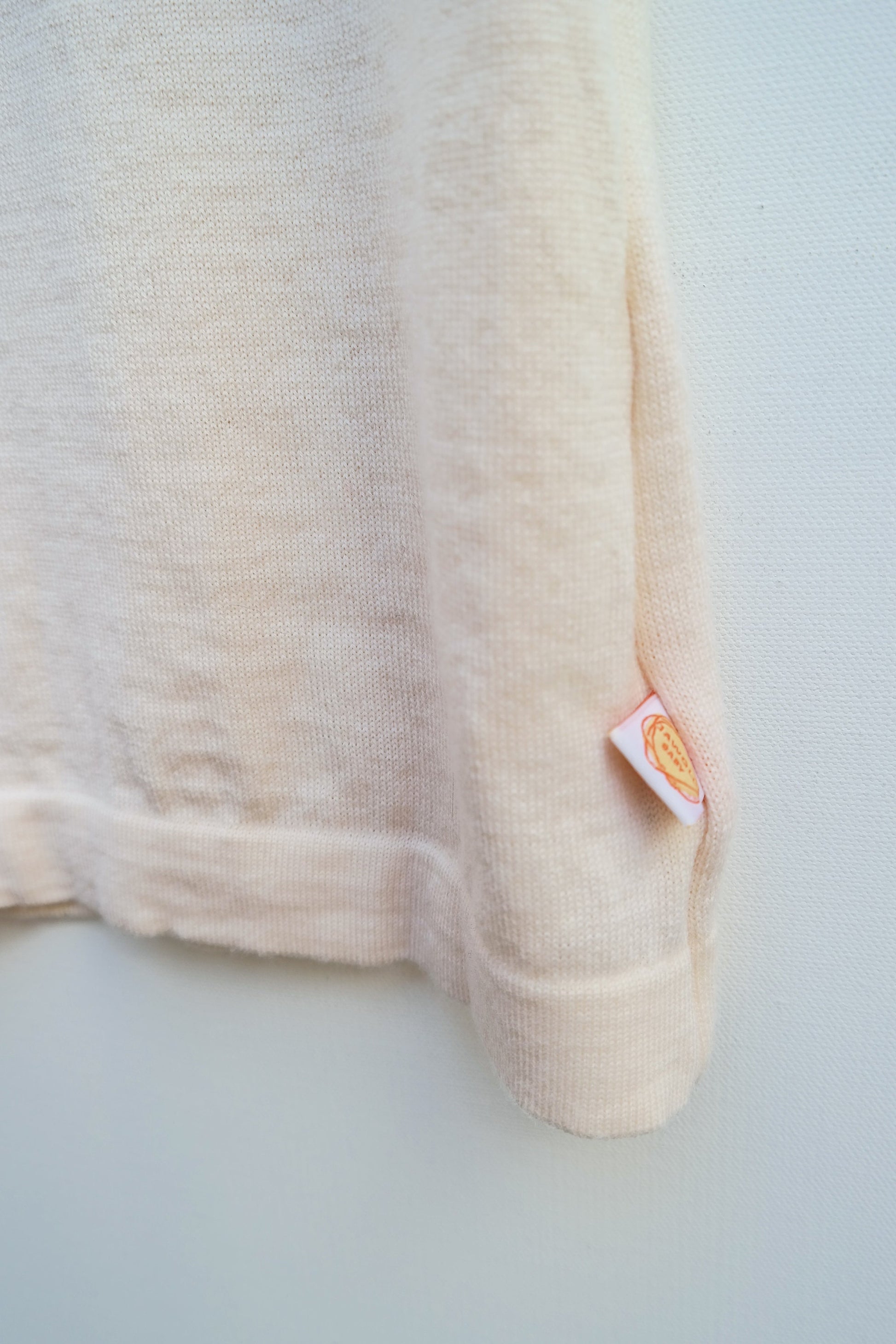 Unisex-Kleid Longshirt 86/92 aus 100% Upcycling Wolle in Cremeweiß - Jawoll Baby