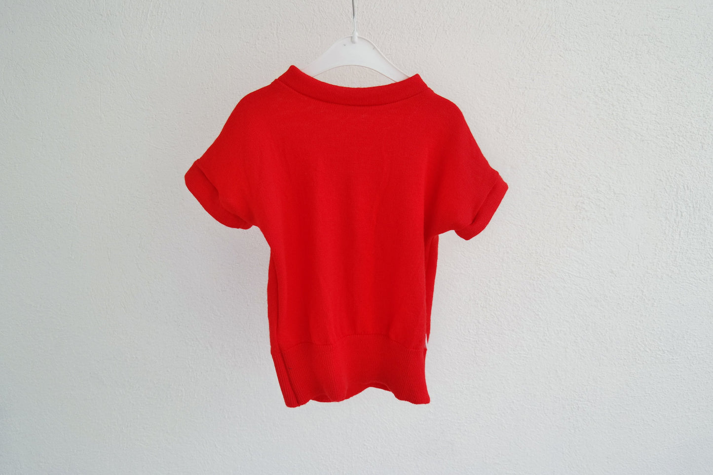 T-Shirt für Babys 86/92 aus leichter Upcycling Wolle in Rot - Jawoll Baby
