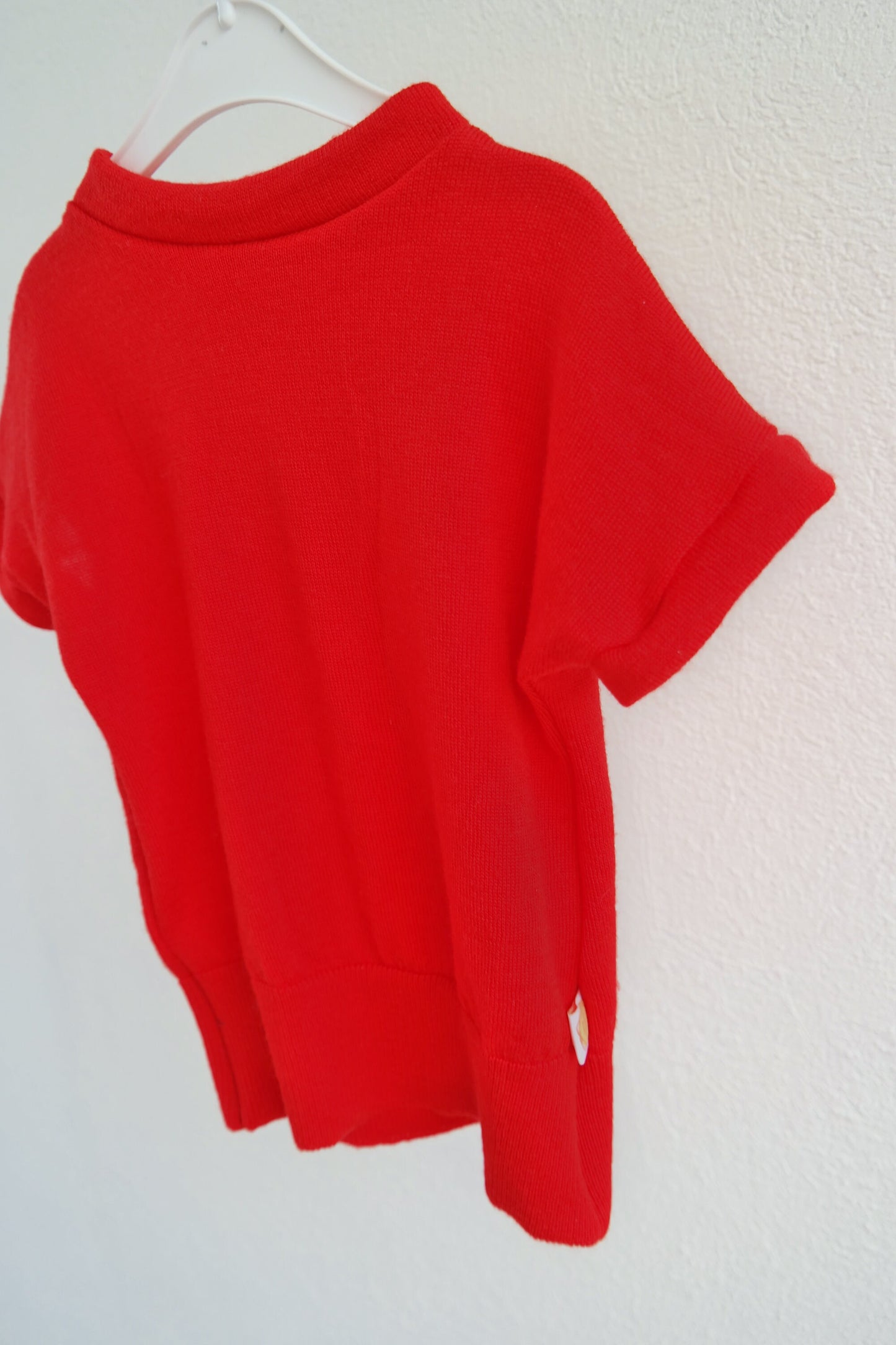 T-Shirt für Babys 86/92 aus leichter Upcycling Wolle in Rot - Jawoll Baby