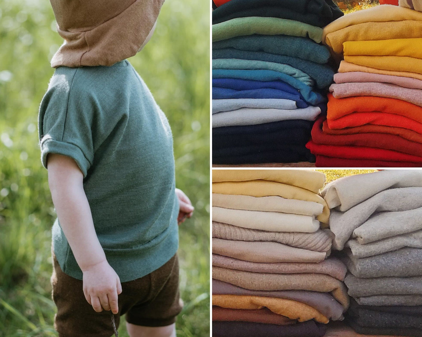 T-Shirt Unisex für Babys und Kinder aus leichter Upcycling Wolle in der Farbe deiner Wahl - Jawoll Baby