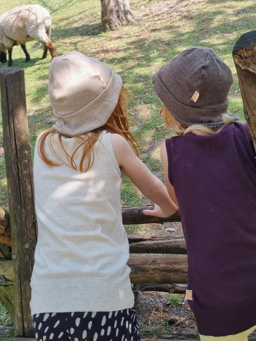 Oberteil Tanktop Pullunder Unterhemd 74/80 aus 100% Upcycling-Wolle in Melonenrosa - Jawoll Baby