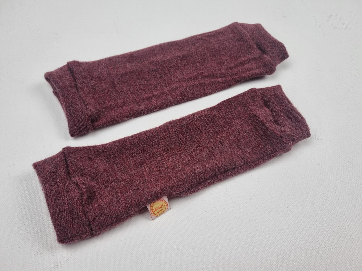 Toddler cuffs made from upcycled silk & cashmere in blue
