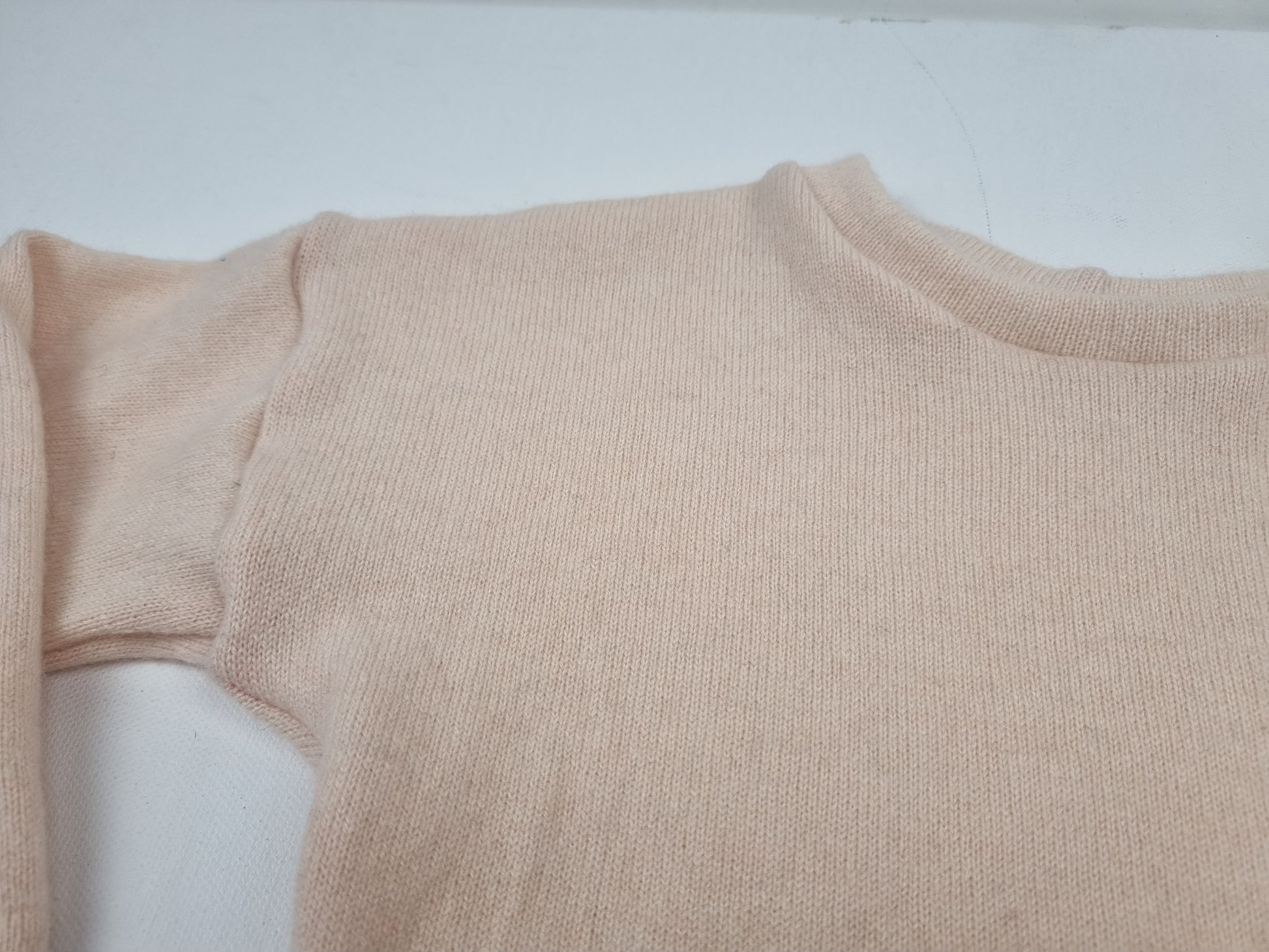 Unisex-Kleid Longshirt Langarmkleid 110/116 aus Upcycling Kaschmir in Zartrosa - Jawoll Baby