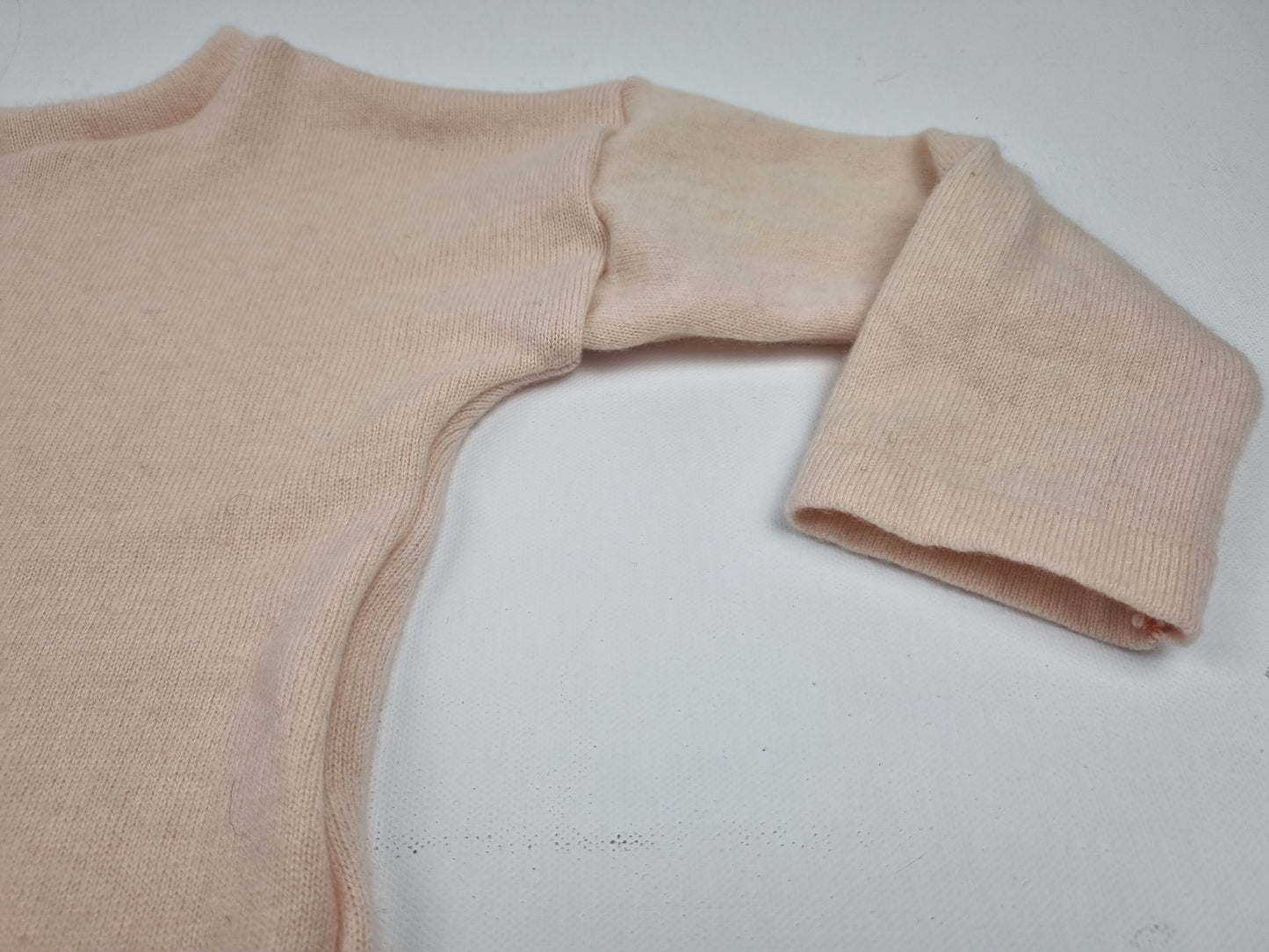 Unisex-Kleid Longshirt Langarmkleid 110/116 aus Upcycling Kaschmir in Zartrosa - Jawoll Baby