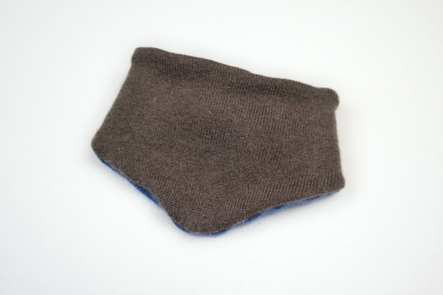 Triangle scarf, reversible, grows with your baby, made from upcycled silk &amp; cashmere in light blue and blue