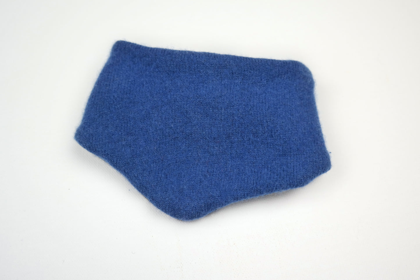 Triangle scarf, reversible, grows with your baby, made from upcycled silk &amp; cashmere in light blue and blue