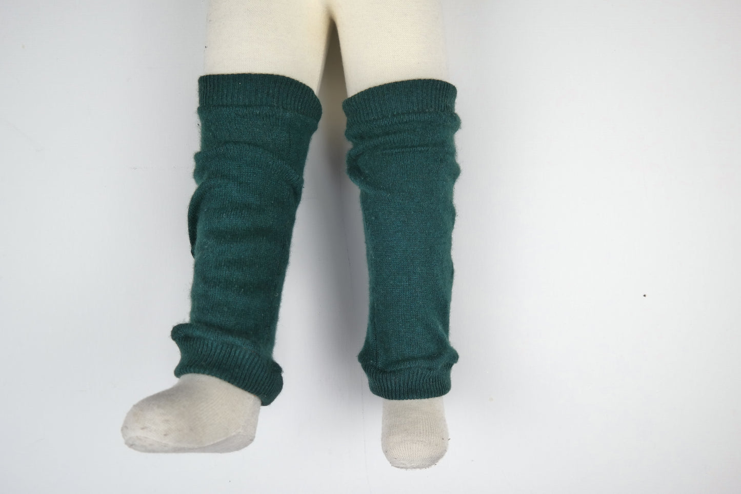 Toddler cuffs made from upcycled cashmere silk in grey