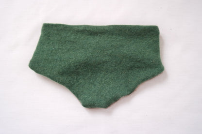 Tuch Schal mitwachsend und wendbar für Kinder aus Upcycling Kaschmir und Seide in Beige und Grün