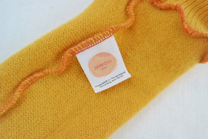 Leg warmers for toddlers 1-3 years made from upcycled cashmere and silk in rust brown