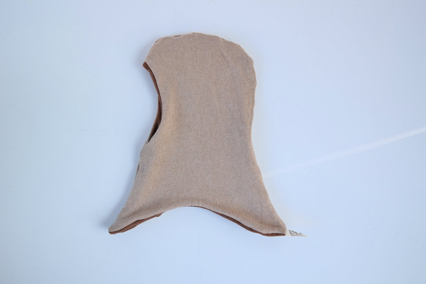 Wende-Schlupfmütze für Kleinkinder KU 49-51 / 52-55 aus Upcycling Seide & Kaschmir in Braun und Beige