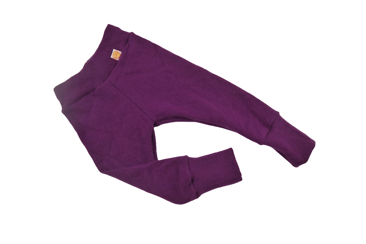 Wollwalk Outdoor-Hose für Kleinkinder 86/92 aus Upcycling Kaschmir in Lila