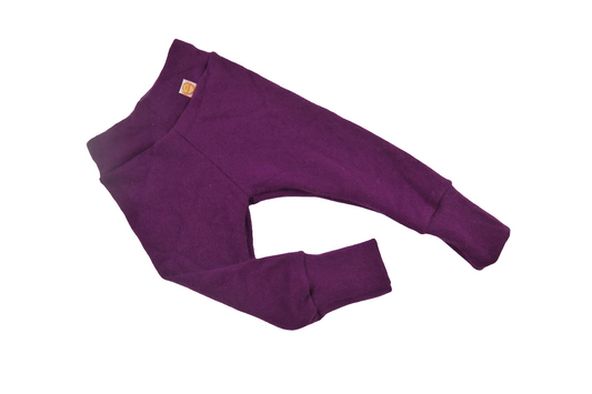 Wollwalk Outdoor-Hose für Kleinkinder 86/92 aus Upcycling Kaschmir in Lila