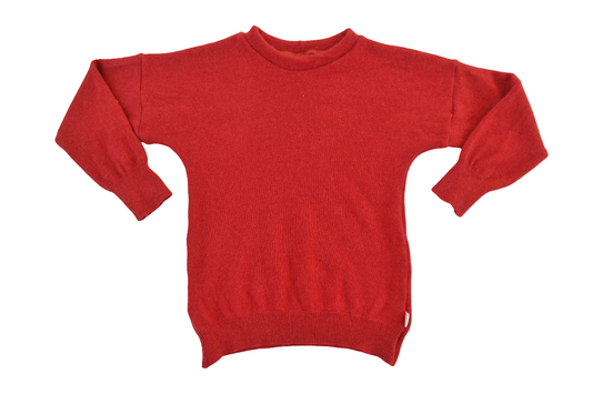 Sweater for toddlers children 110/116 made of upcycled cashmere in blue beige striped