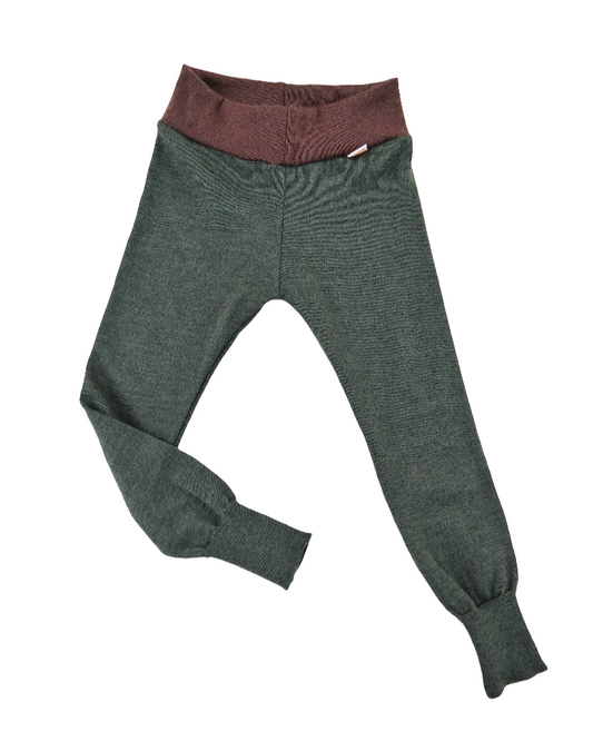 Leggings toddlers 98/104 made of 100% upcycled wool in blue