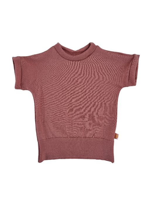 T-Shirt für Babys Kleinkinder 86/92 aus leichter Upcycling Wolle in Rosa