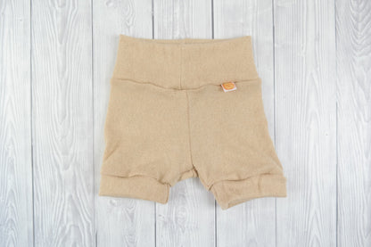 Wolle-Seide Kurze Hose Shorts für Babys Upcycling aus Pullover Größe 62/68