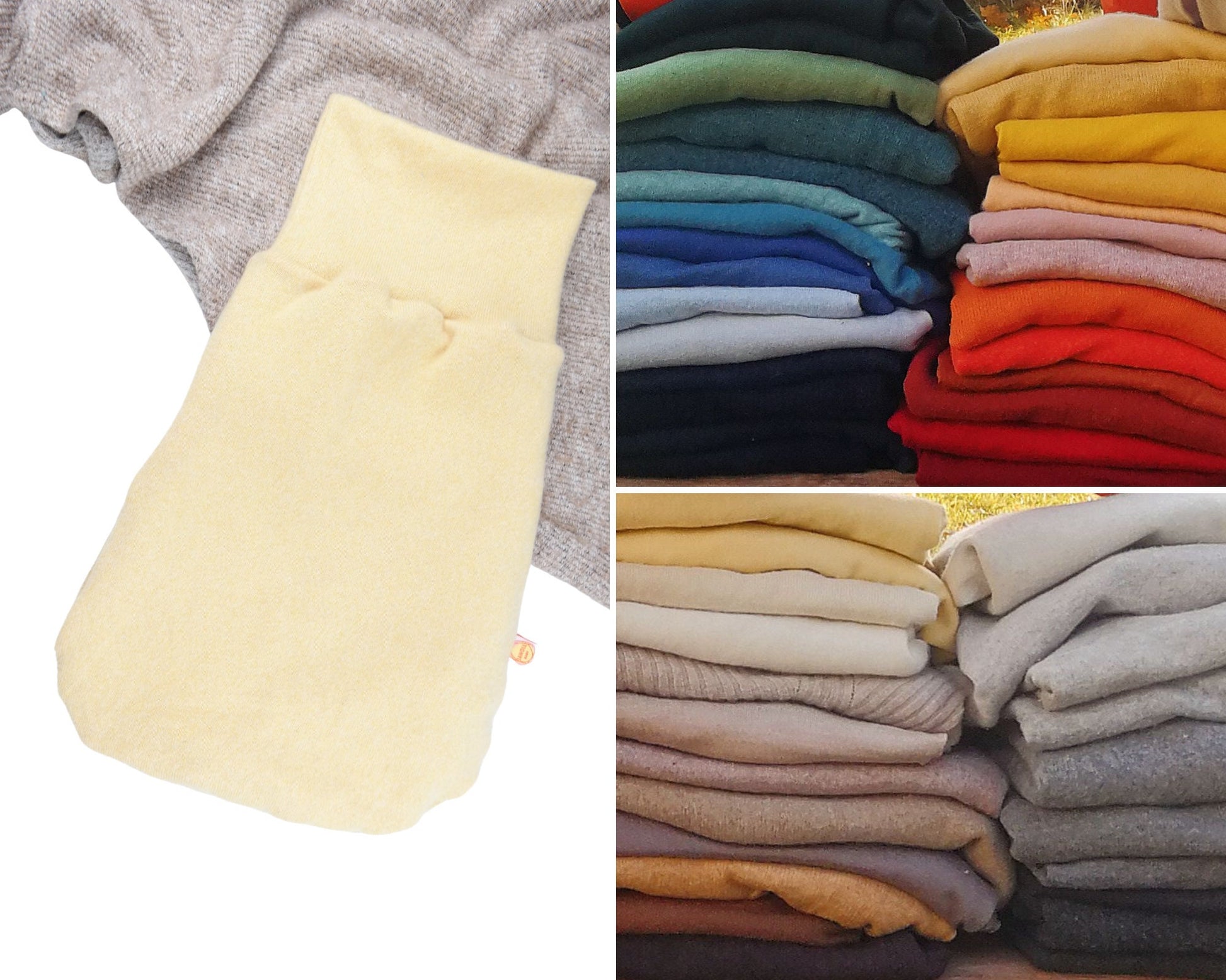 Baby Strampelsack Pucksack aus Upcycling Wolle in Farben deiner Wahl