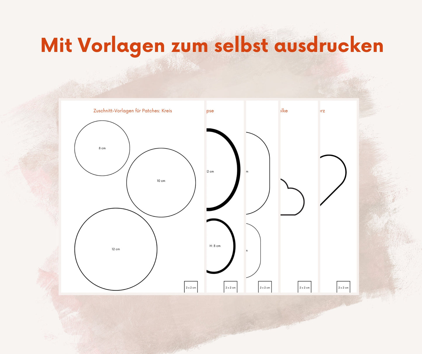 Kleidung mit Patches reparieren und schützen - Anleitung und Vorlagen als digitaler Download Deutsch