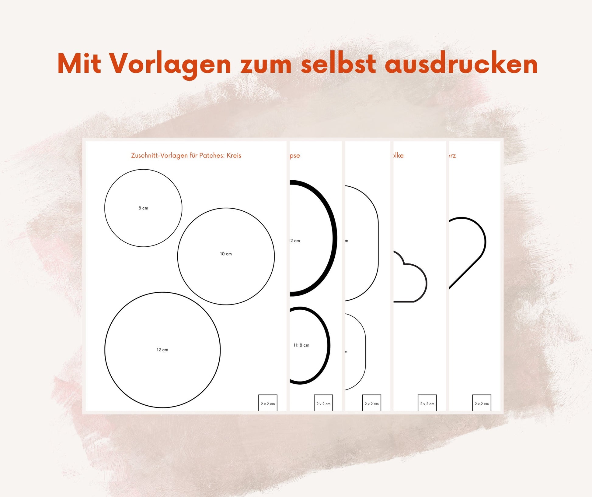Kleidung mit Patches reparieren und schützen - Anleitung und Vorlagen als digitaler Download Deutsch