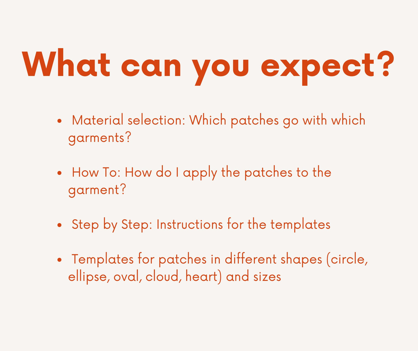 Repair and protect clothes with patches - instructions and templates as digital download in ENGLISH