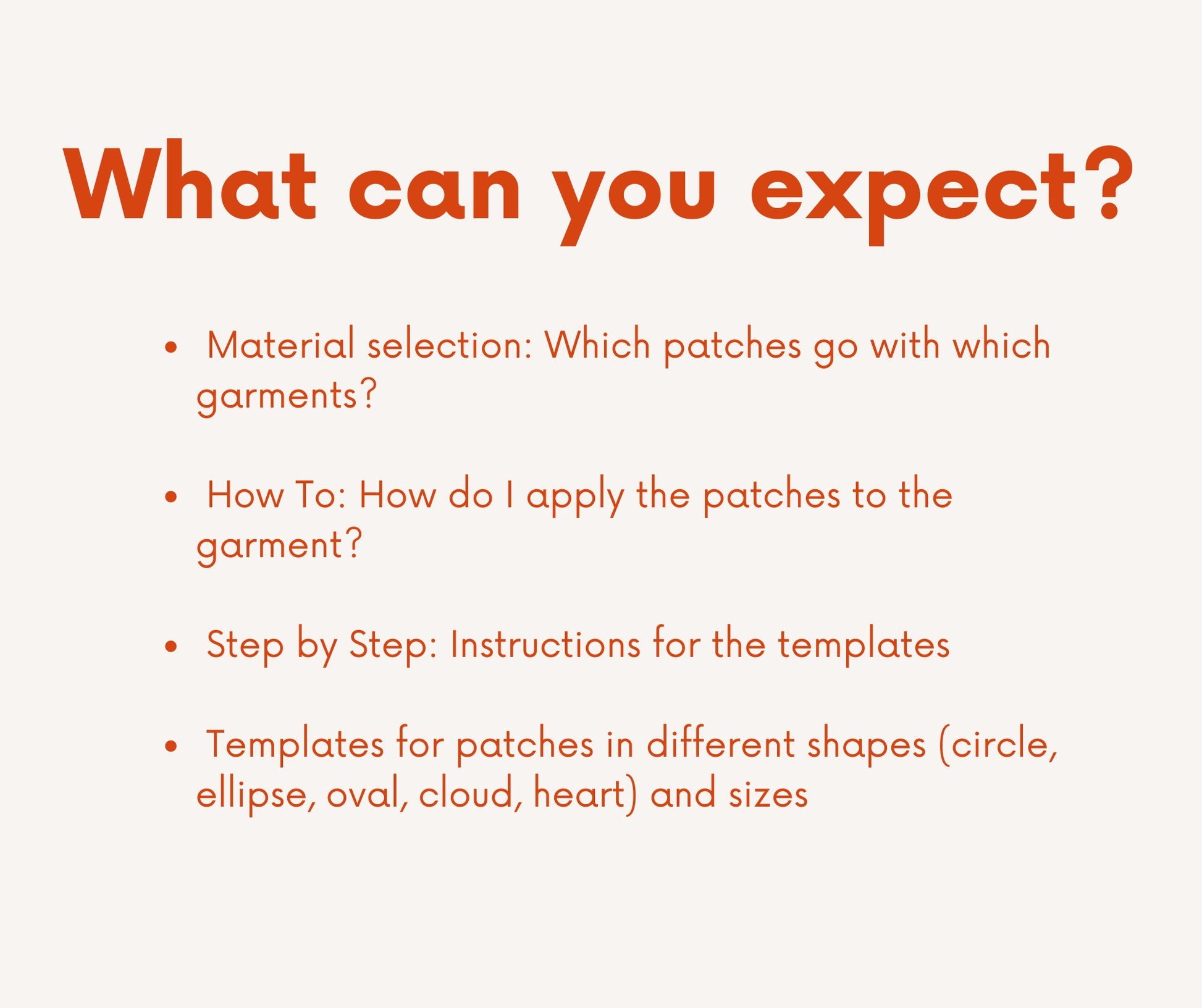 Repair and protect clothes with patches - instructions and templates as digital download in ENGLISH